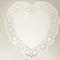 Салфетки ажурные 802 Сердца белые (17*19см)