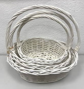 +Набор корзин пл. из 3 (022, 109, 1836/7) крем/бел