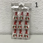 Набор снеговиков на клипе (полирезин)  9шт