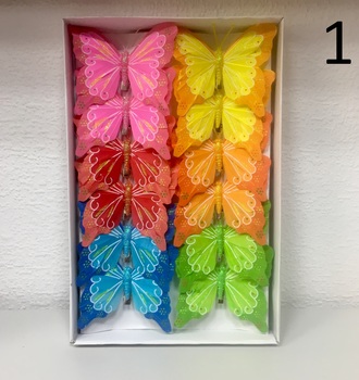 12см Бабочка на прищепке(12см)