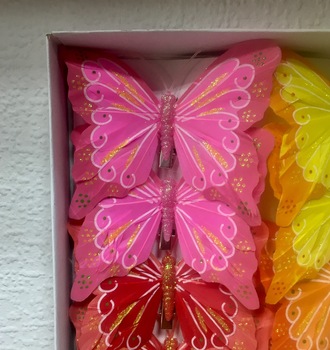 12см Бабочка на прищепке(12см)