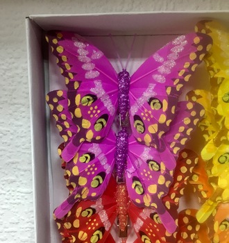 12см Бабочка на прищепке(12см)