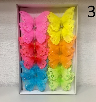 12см Бабочка на прищепке(12см)