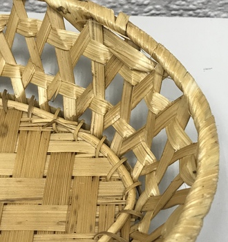 833108 Фруктовница овальная,редкое плетение