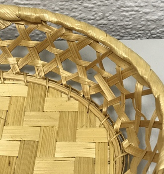 833109 Фруктовница овальная,редкое плетение