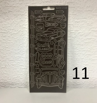 Контурные наклейки  10х24,5 см