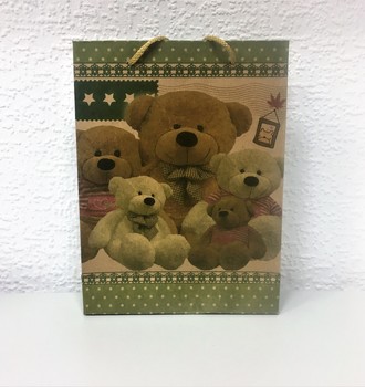 + Сумка крафт 10 (15*20) с верев.ручками с рис.