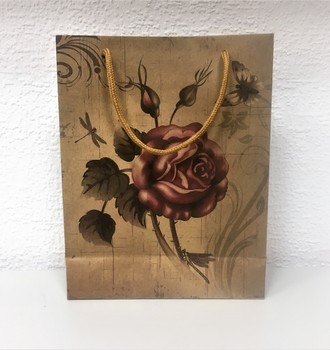 + Сумка крафт 12 (19*24) с верев.ручками с рис.