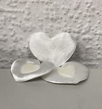 Набор сердец декор. (12шт), атлас