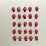 +Божья коровка на липучке 1,8см (25 шт )   (100шт)