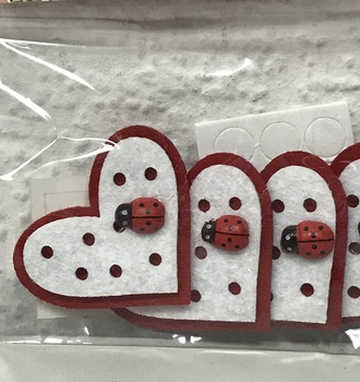 СЛ Декор "Сердечко с божьей коровкой" (5шт)