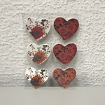 СЛ Наклейки дерево "Розы на сердце" 6шт