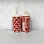 Свеча пенек подарочный с сердечками 6063,6153,6062