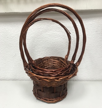 +Набор корзин пл. из 3 A10-1 белая/корич./крем