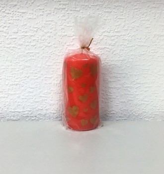 Свеча пенек с сердцами 0515,0519