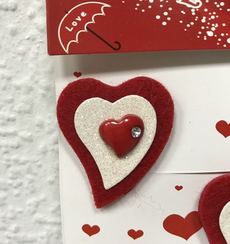 Наклейка 20 Сердца (8*15см)