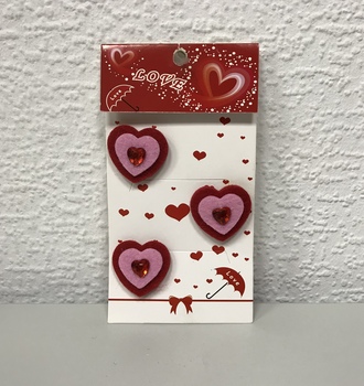 Наклейка 20 Сердца (8*15см)