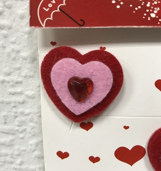 Наклейка 20 Сердца (8*15см)