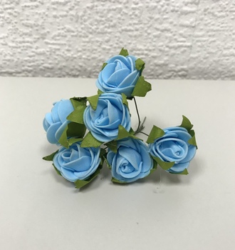 +Роза из фоамирана с листочками 6 б/12 шт/уп