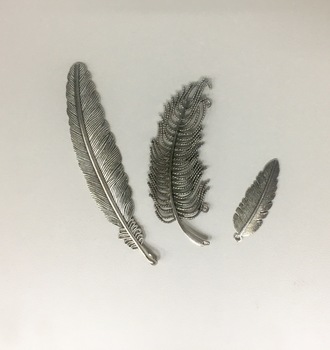 СЛ Декор металл "Прикосновение перышка", 3шт
