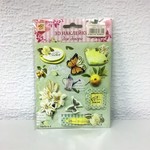 СЛ Наклейка для декора 3D "Цветы" со скотчем 18*12