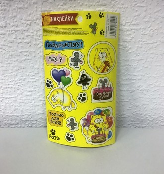 СЛ Наклейки декоративные в  ассортим. 11*18см