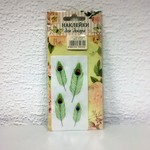 СЛ Наклейка пластик стразы "Перо павлина"