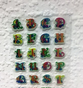 СЛ Наклейки цифры/буквы/смайлы МИКС