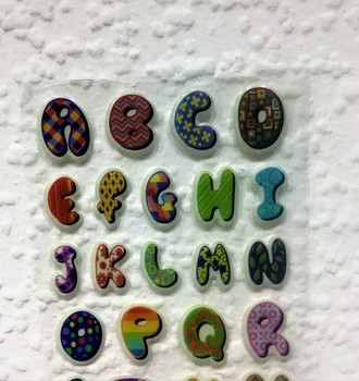 СЛ Наклейки цифры/буквы/смайлы МИКС