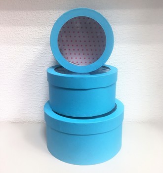 + Набор из 3-х круглая с прозр.крышкой Д23