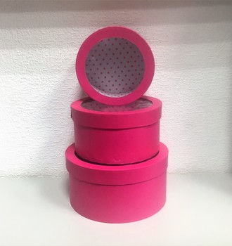 + Набор из 3-х круглая с прозр.крышкой Д23