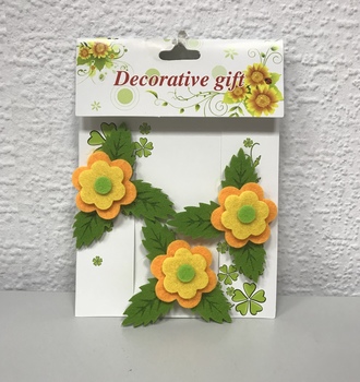 Наклейки Войлок Цветы (3 шт)